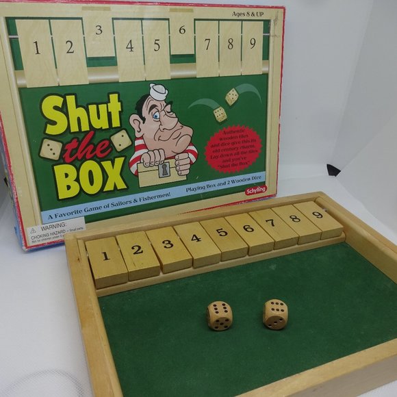 "SHUT THE BOX" Game by Schylling, Ages 8 & UP (EUC) - Picture 1 of 4